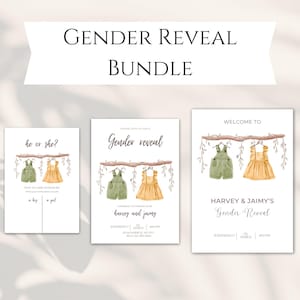 Invitation de révélation du sexe du bébé, jeu de prédiction de sexe, modèle de révélation du sexe, fête de révélation, aquarelle, chiffres verts et jaunes, carte à gratter de révélation du sexe