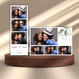 Minimal Photobooth Photobooth Template Wedding Photobooth Backdrop Print Editable Insert Photo Booth Canva Design Floral Green Leafs Custom