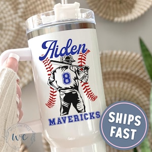 Custom Baseball Tumbler Mom Baseball Cup Personalized 40oz Baseball Tumbler for Coach Baseball Cups For Baseball Team Gift for Baseball Mom