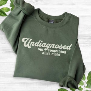 Comfort Colors Undiagnosed But Something Ain&#39;t Right Meme Tee, Funny Shirt, Funny Mental Health Shirt, Funny Friend Gift, Funny Sayings Tee