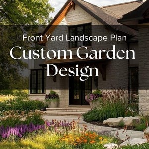 Custom Garden Design Plan: Front Yard Landscape Layout
