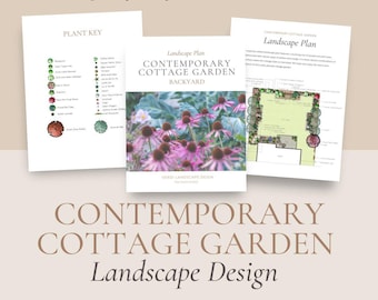 Modelo de Paisagismo para Jardim de Chalé: Projeto de Quintal para Zona 8-9 (Download Digital)