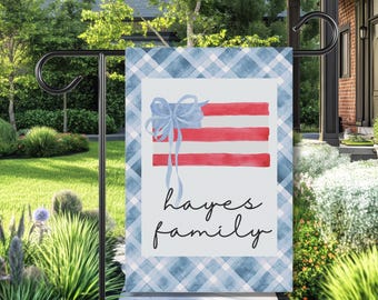 Patriotic Garden Flag: Red White Blue Fourth of July Decor