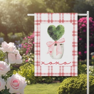 Valentine's Day Garden Flag:  Outdoor Decor, Seasonal Banner