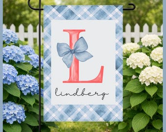 Monogrammed Garden Flag, Patriotic Summer Decor, RV Decor