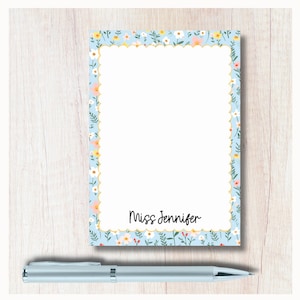 Personalized Teacher Sticky Notes : Notepad Gift, Speech Therapist Present, Teacher Appreciation