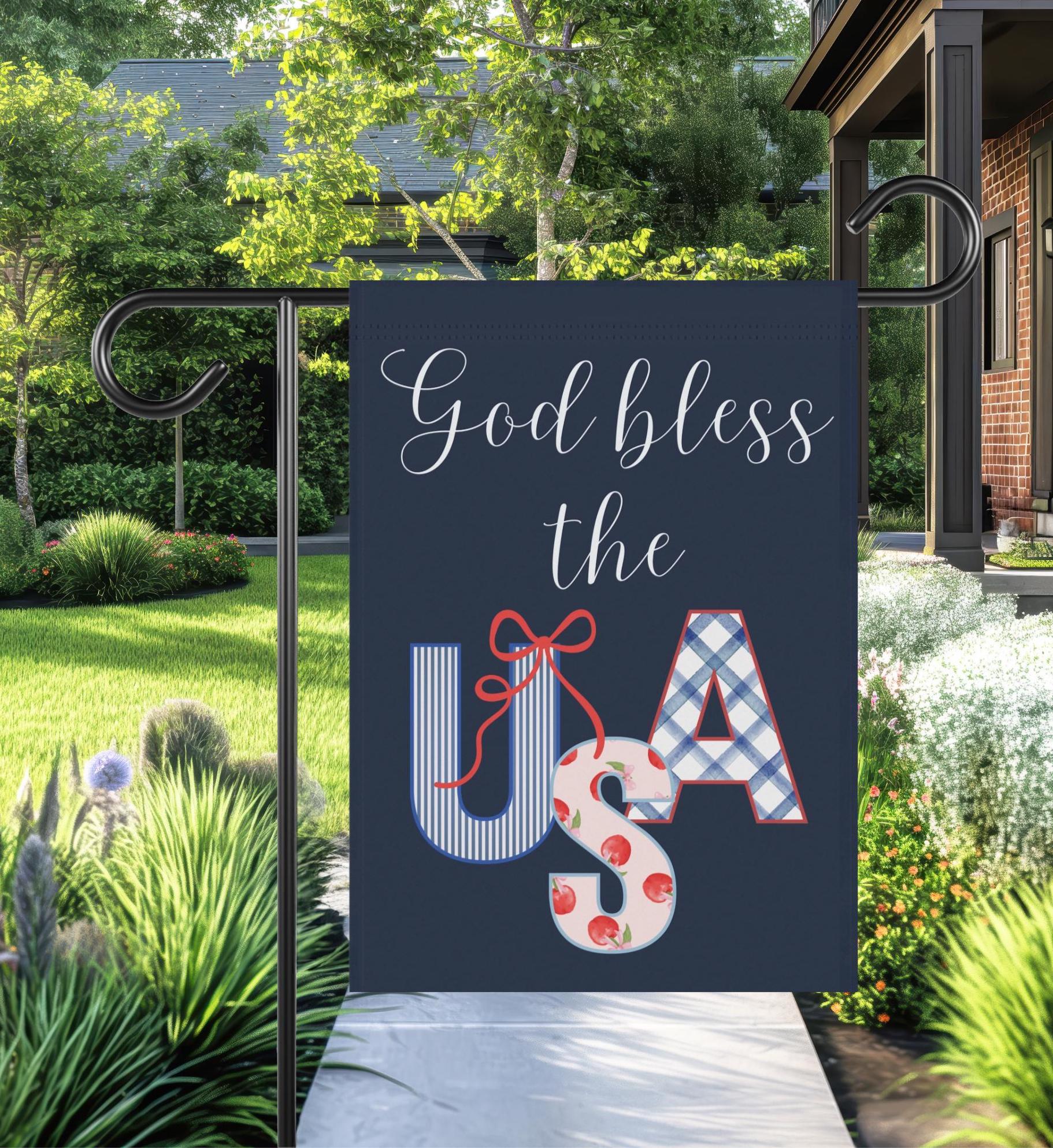 Patriotic Garden Flag: Red White Blue USA Banner