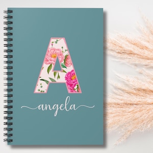 Personalized Spiral Notebook Custom Notebooks Women Monogrammed Notebook Custom Spiral Notebook Personal Monogrammed Gift Gratitude Journal