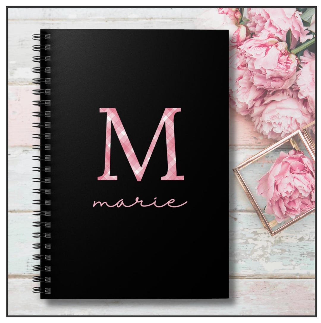 Personalized Spiral Notebook, Custom Notebooks for Women, Monogrammed ...