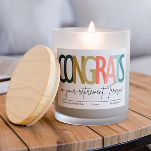 Retirement Candle Gift, Retirement Gift for Women, Gift for Coworker, Retirement Gift for Teacher, Funny Gift Idea for Retiree Friend