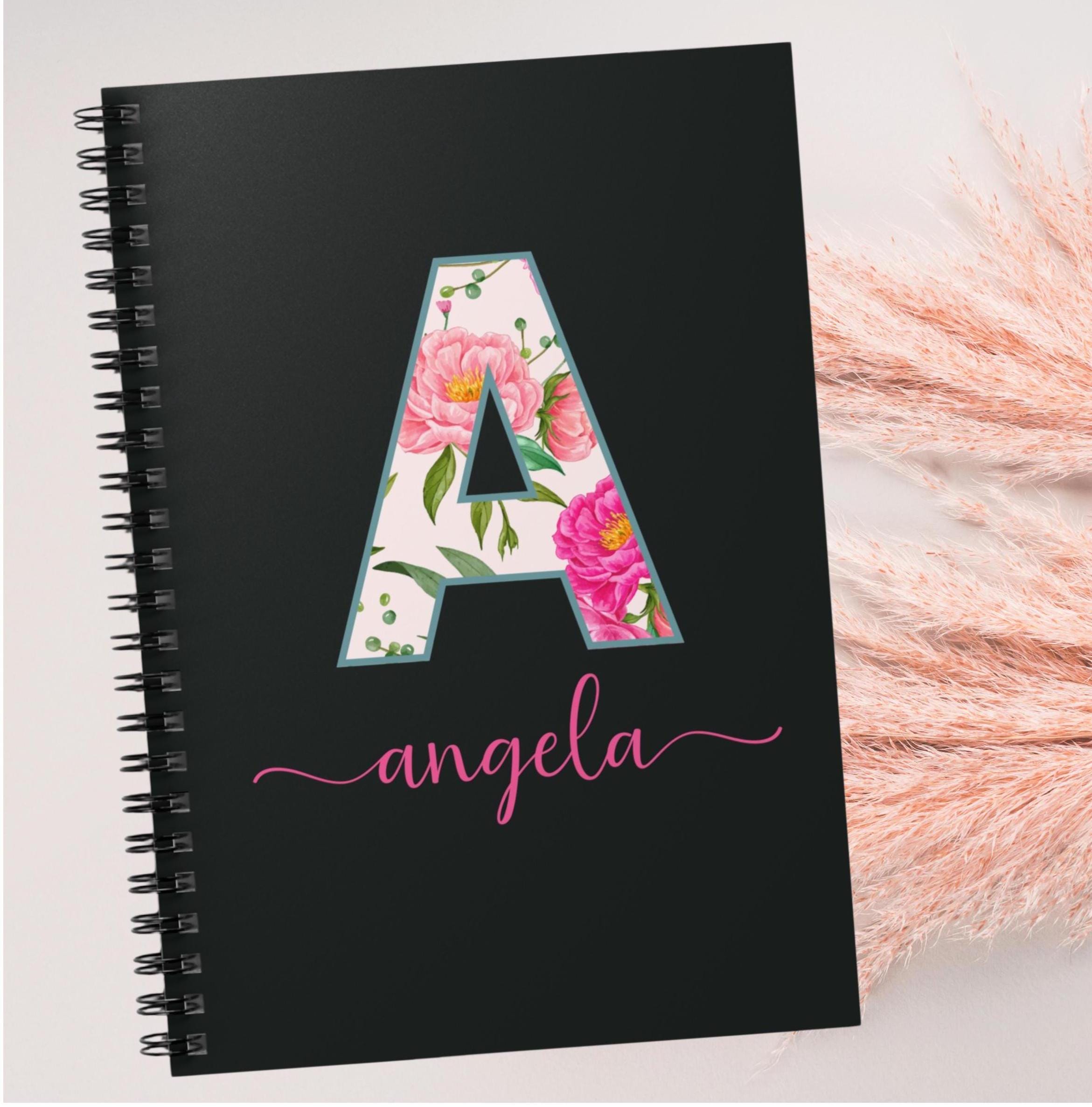 Personalized Spiral Notebook Custom Notebooks Women Monogrammed Notebook Custom Spiral Notebook Personal Monogrammed Gift Gratitude Journal
