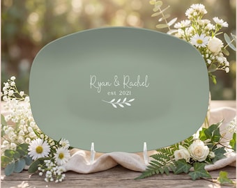 Custom Wedding Platter: Personalized Wedding Gift, Gift for Engaged Couple, Bridal Shower Present