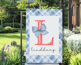 Monogram Outdoor Sign, RV gifts, Summer Garden Flag, Patriotic House Flags, Monogrammed House Flag, Outdoor decorative Flag, Porch Decor