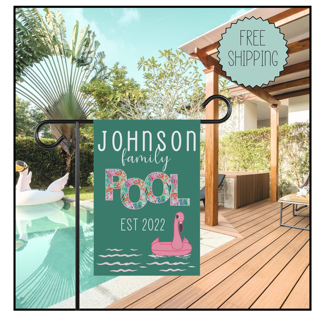 Balgardekor Bandera De Jardín Vertical De Doble Cara De Arpillera De Doble Cara Para Primavera Y Verano, Decoración Al Aire Libre Para El Hogar (12.5 X 18 Pulgadas, Reglas De Piscina