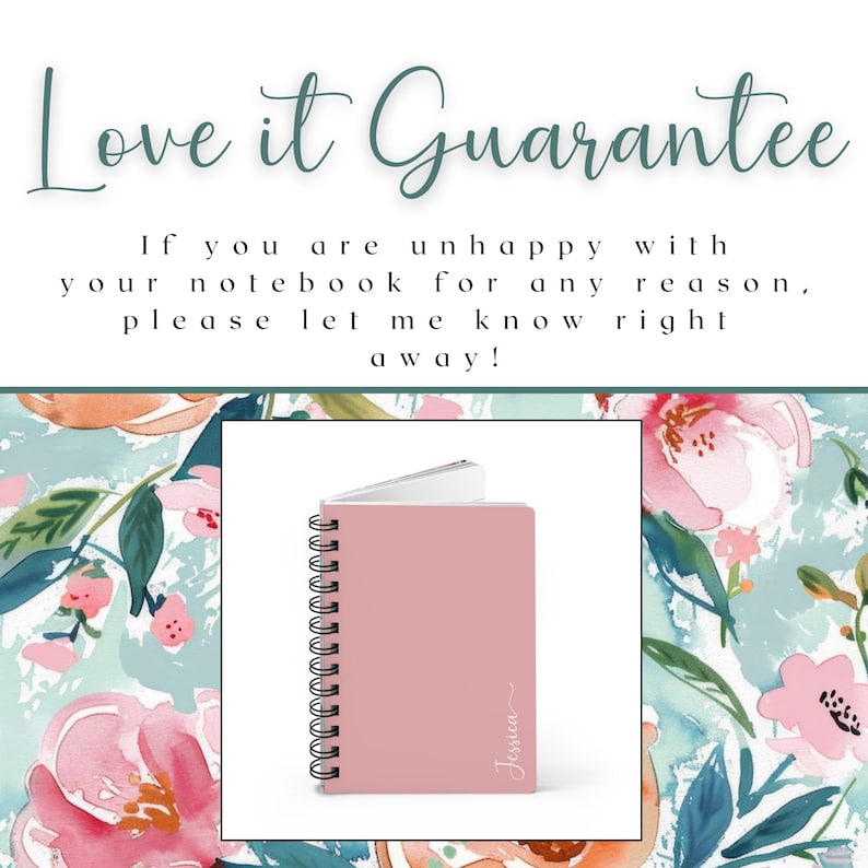 The Love It Guarantee states that a refund will be issued if the customer is dissatisfied. Customer should message Stacy at Styled by Stacy Designs.
