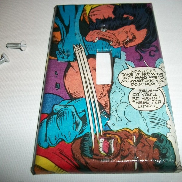 X-MEN Recycled Comic Book Light Switch Plate Cover