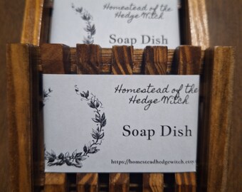 Dark Wooden Soap Dish