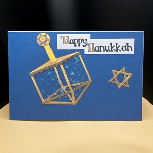 Carte Joyeux Hanoukka dreidel