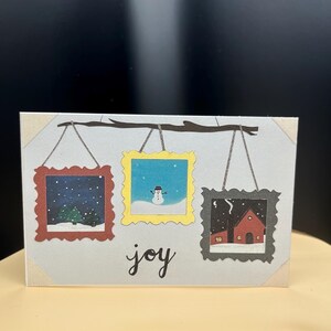 Hanging Framed Winter Scenes Holiday Card