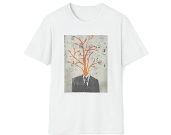 Well Suited Tree and Business Suit Graphic Design Art Tee Shirt Unisex Softstyle T-Shirt