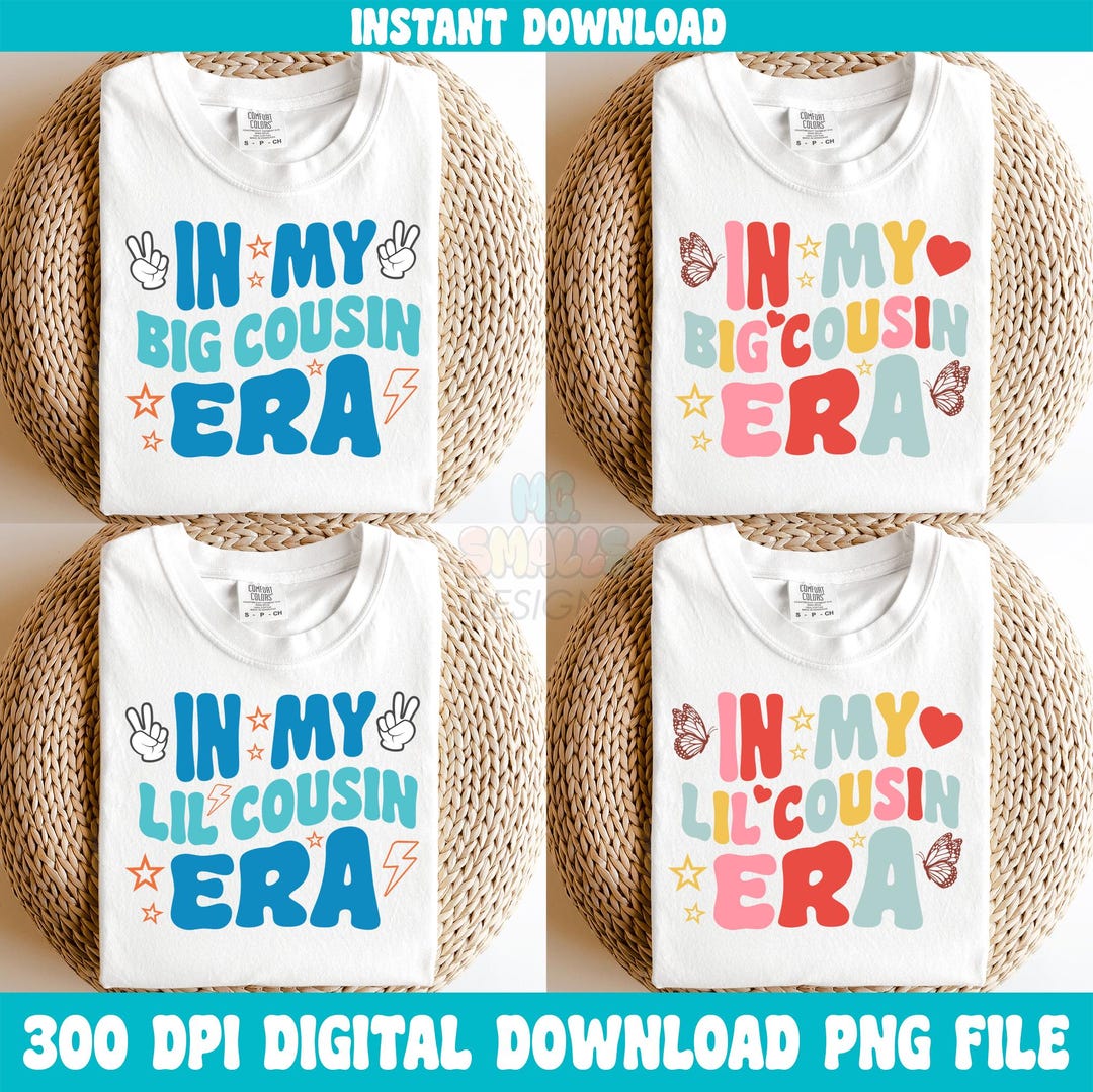 Cousin Shirts Sublimation Png Designs Matching Cousin Shirt Instant ...