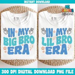 Brother Shirts Sublimation Png Designs Big Bro Little Bro Instant Download Matching Brother Shirt Trendy Retro Png Family Shirt Png Toddler