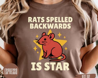 Rats Spelled Backwards T-Shirt • Funny Retro Rat Lover Tee