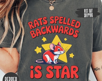 Rats Spelled Backwards T-Shirt • Funny Retro Rat Lover Tee