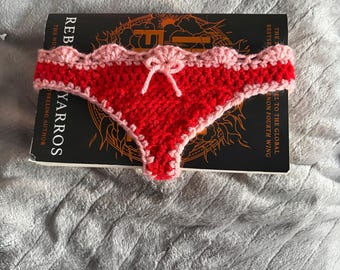 Cheeky crochet thong book mark