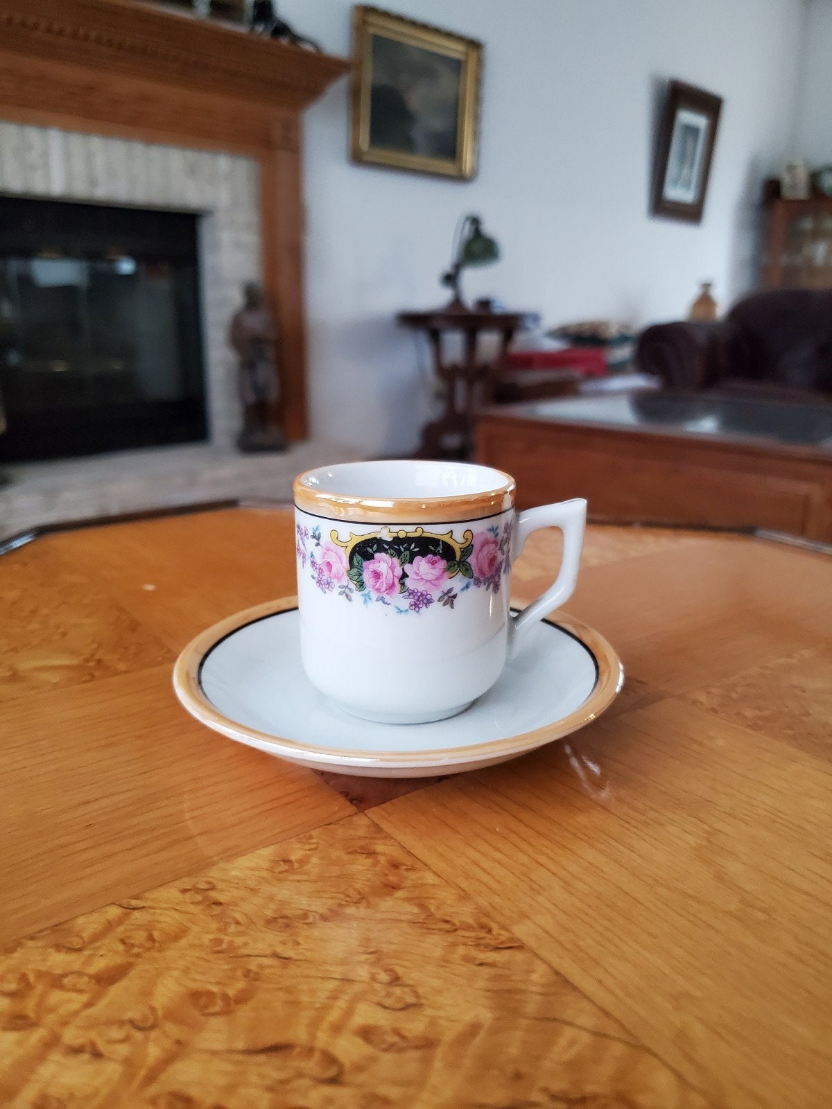 Vintage hand painted Japan demitasse lusterware cup and | Etsy