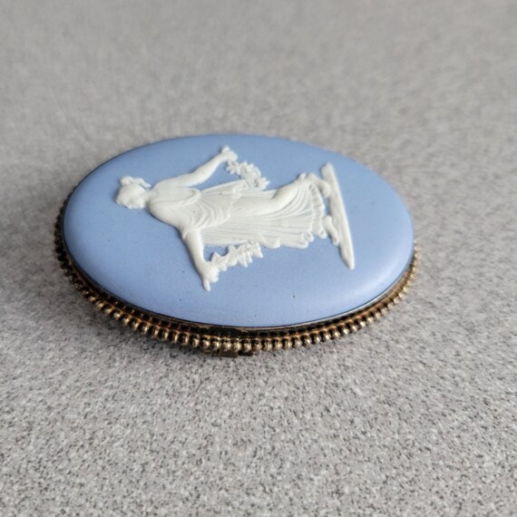 Vintage sterling silver blue jasperware Wedgwood … - image 5