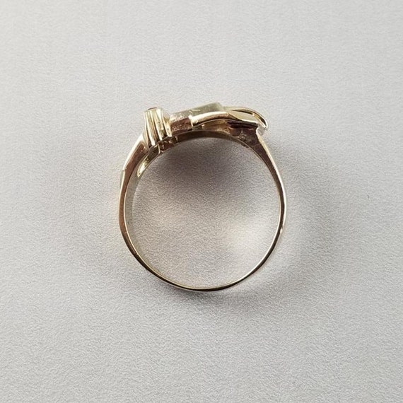 Vintage mid century Retro Moderne 14k gold two to… - image 10