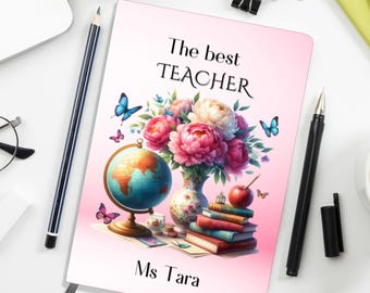 Quaderno personalizzato per insegnanti: regalo di ringraziamento personalizzato, diario a righe A5