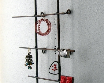 Rustic Or Natural Metal Jewelry Display Wall Model - Tall