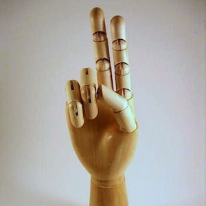 PAIR 10&quot; Wooden Mannequin Display Hands  10&quot; SET - New