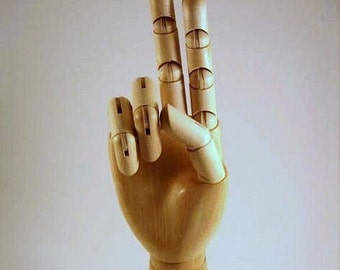 12" PAIR Wooden Mannequin Display Hands - New