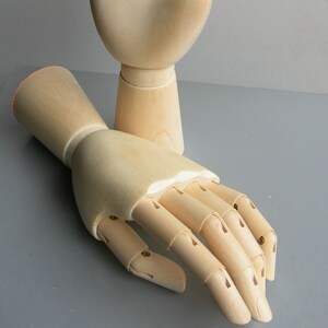 PAIR 6 Wooden Mannequin Display Hands SMALL 6 inch SET New image 4