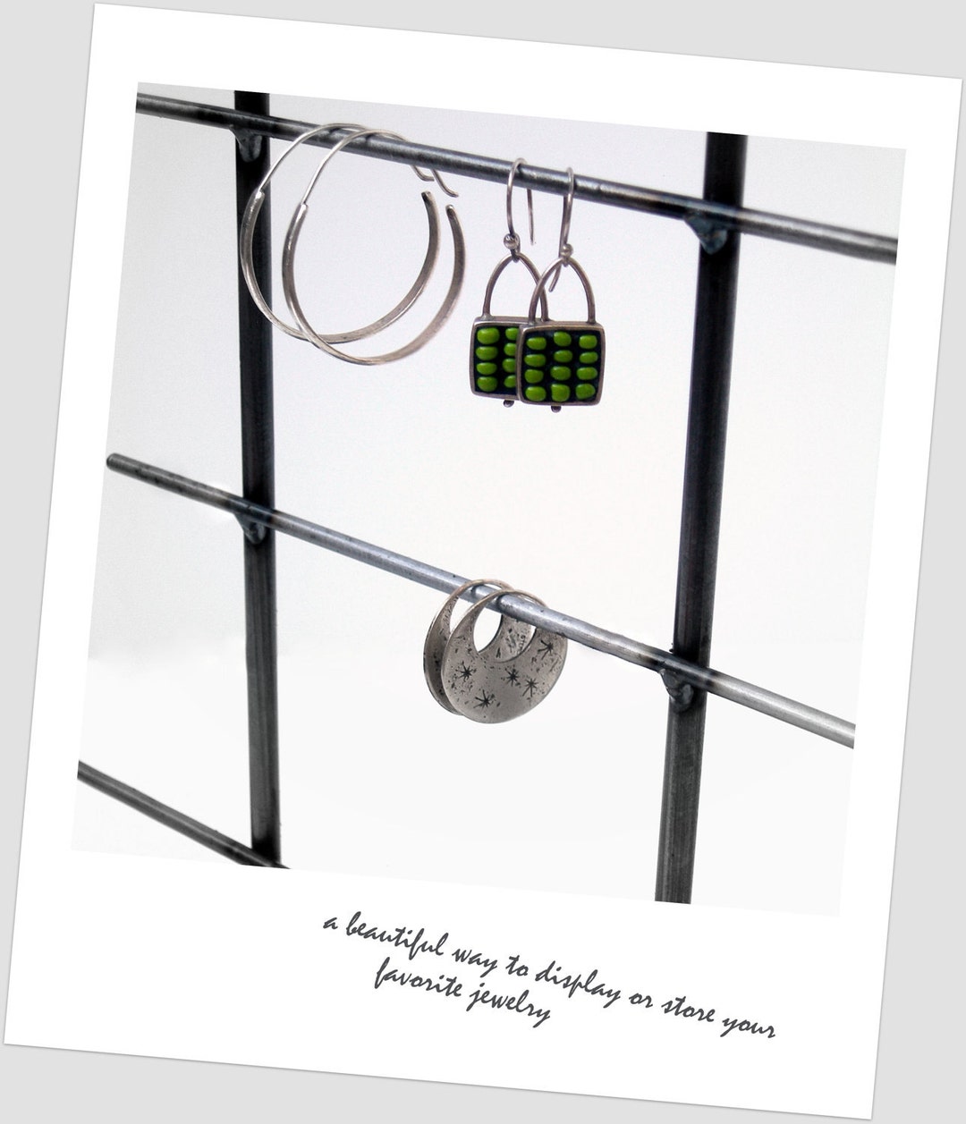 TALL Natural Steel Metal Jewelry Display Rack - Etsy
