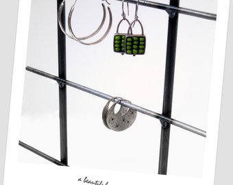 TALL Natural Steel Metal Jewelry Display Rack