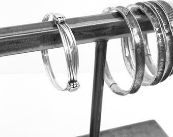 Jewelry Display Stand in Natural Steel  - TALL Style