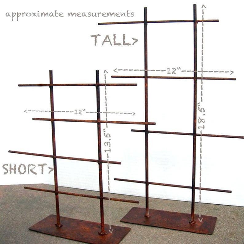 SHORT Natural Metal Jewelry Rack by Grafix | Etsy