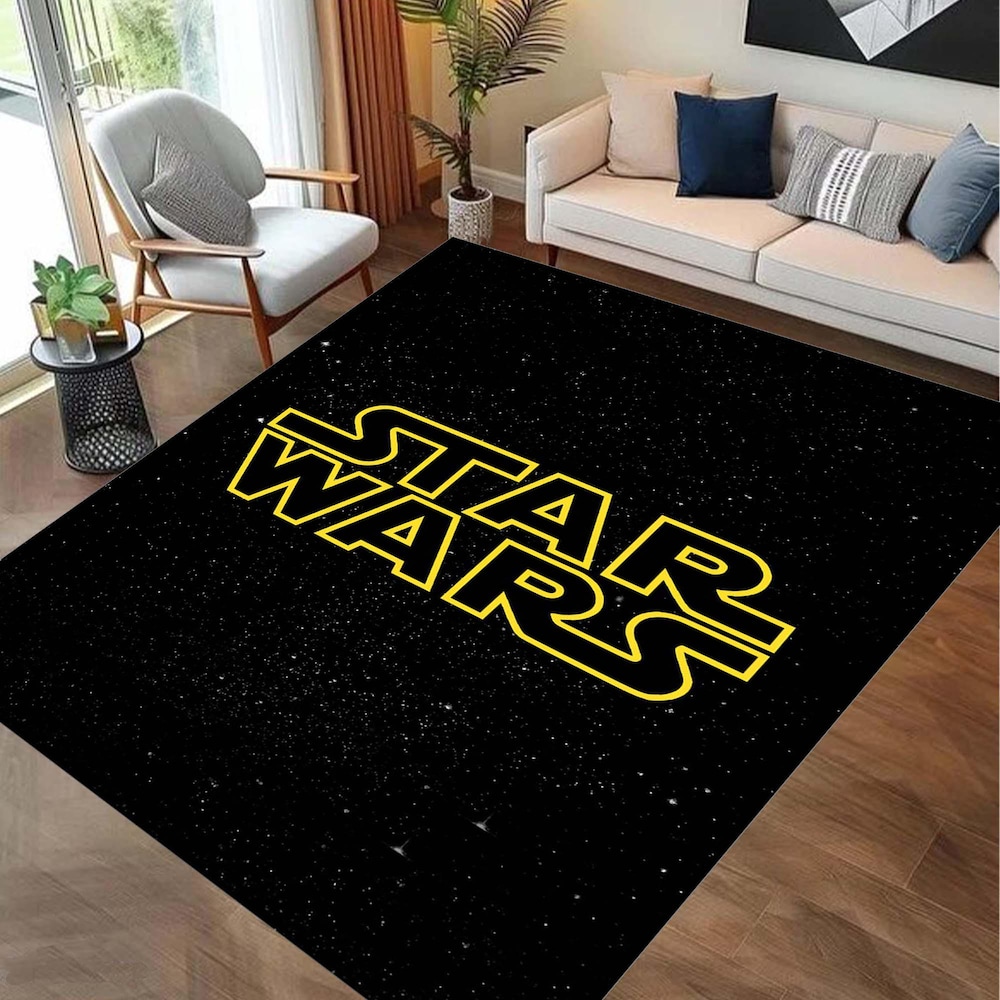 Kids Room Gift Rug, Non Slip Based, Indoor Rug, Soft Rug, Custom Rug, Starwars Rug,Area Rug, Star Wars Rug, Personalized Rug, Kids Room Rug Moderndaydecors
