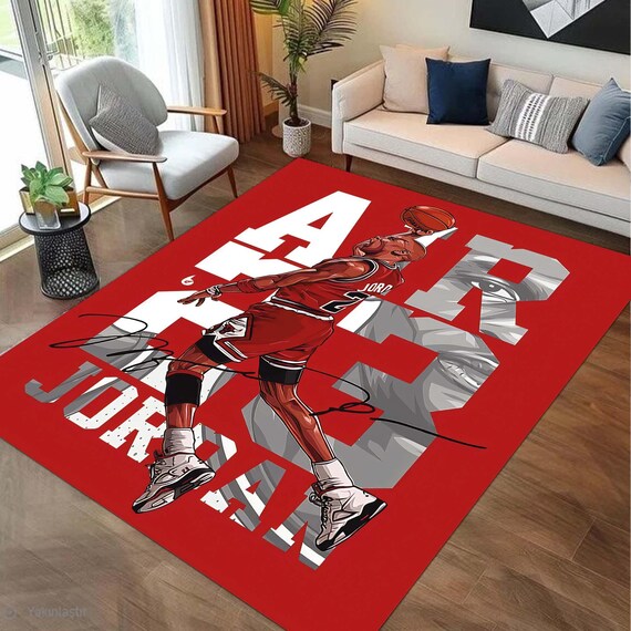 Soft Rug, Basketball Rug, Sports Rug, Kids Room Decor, Basketball Legend Rug, Custom Decor Rug, Cute Rug, Themed Rug, indoor Rug, Small Rug