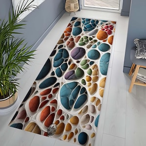 Runner Rug, Hallway Rug, Stair Rug, Corridor Rug, Colorful Rug, Minimalist Runner Rug, Aesthetic Rug, Beach Decor Rug, Runner Area Rug, Mat