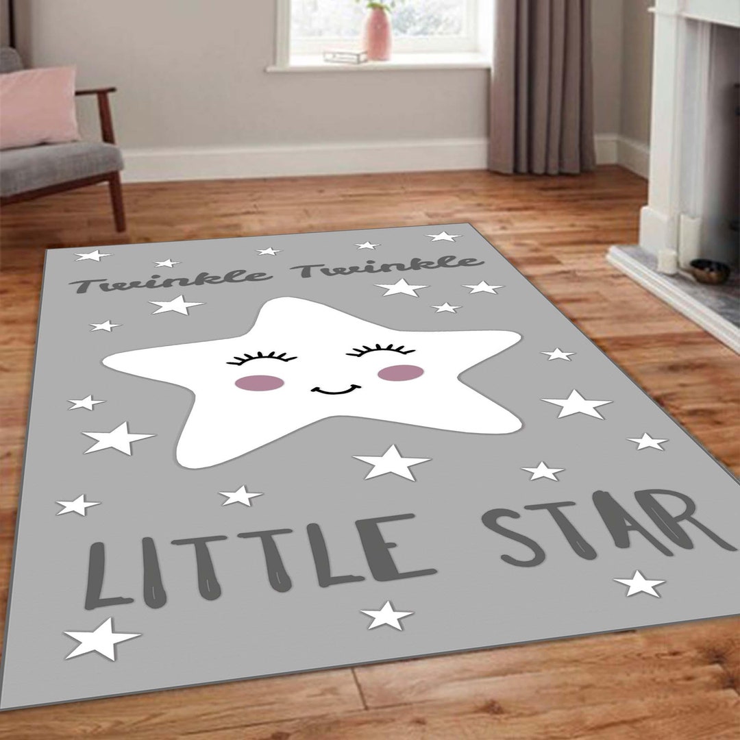 Small Star Rug Kids Room Rug, Twinkle Rug, Little Star Rug, Baby Room Rug, Kids Room ...