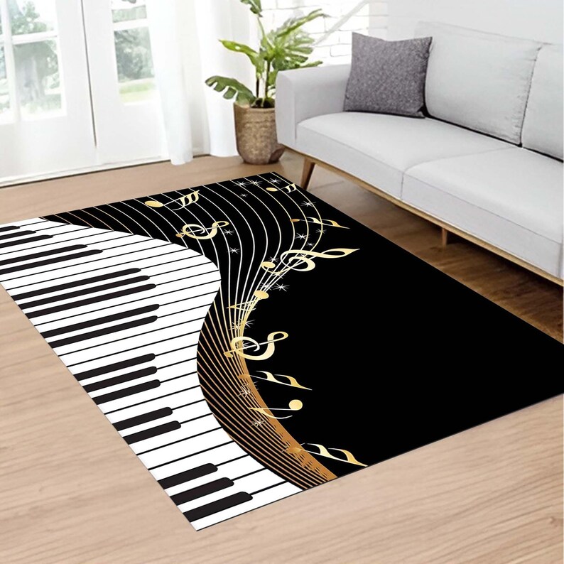 Clef Rug, Music Rug, Music Notes Rug, Treble Clef Rug, Colorful Music ...