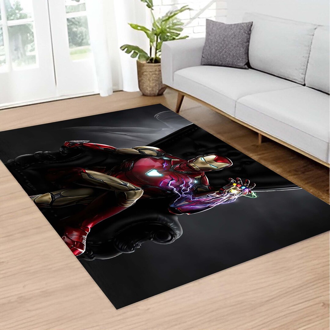 Purple Decor Rug, Avenger Rug, Super Hero Rug, Iron Hero Rug, Kids Room ...