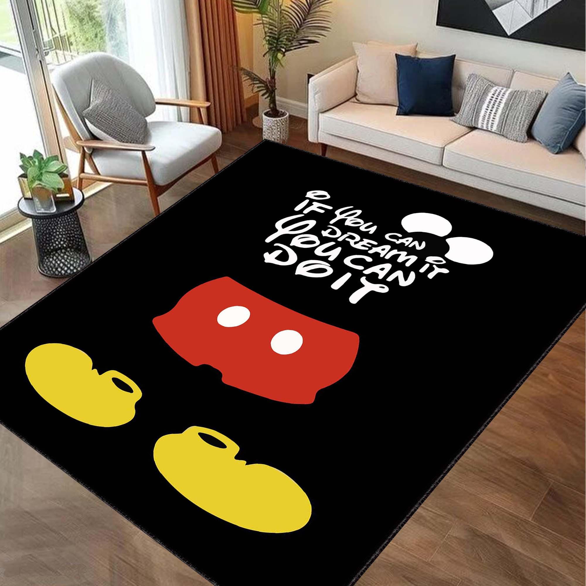 Mouse Rug 2000 Mickey Mouse Inspired Rug, Kids Room Decor Rug, Cartoon Area Rug, Non ...