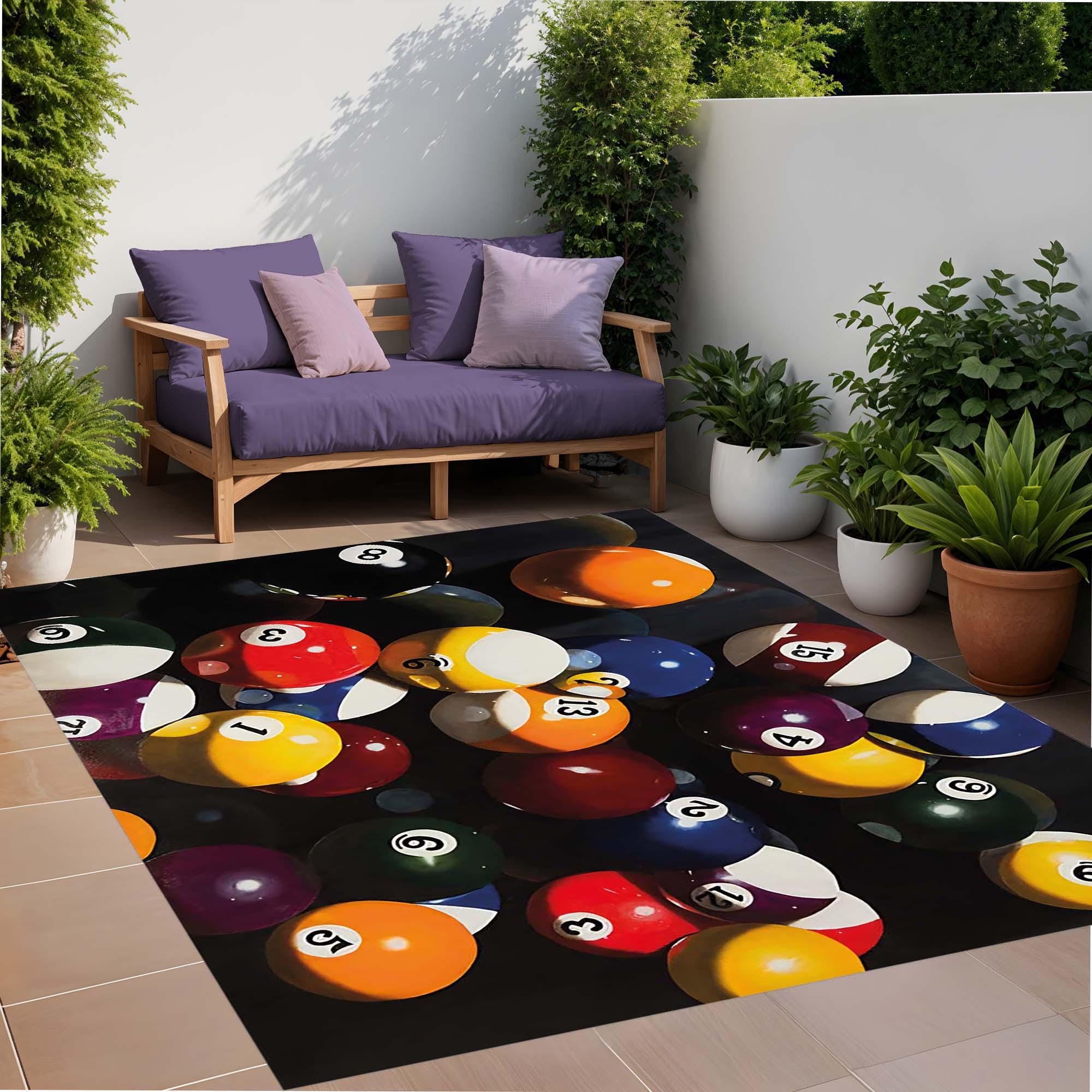 Rug,billiard Balls, Numbers Balls Billiards, Billiards Rug, Billiard ...