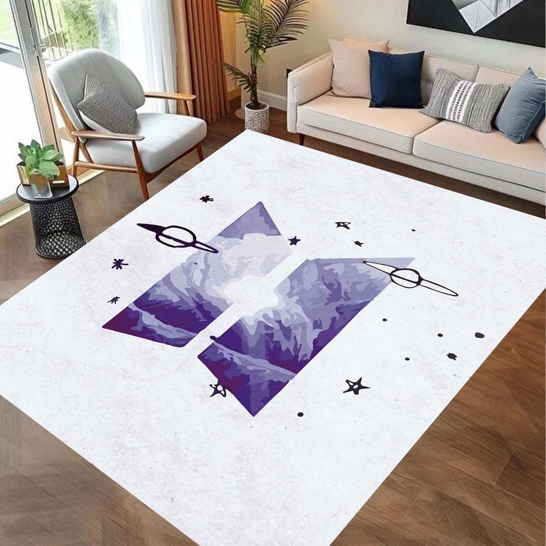 Area Rug, Purple Rug, BTS Rug, Legend Decor Rug, Kids Room Rug, Custom ...
